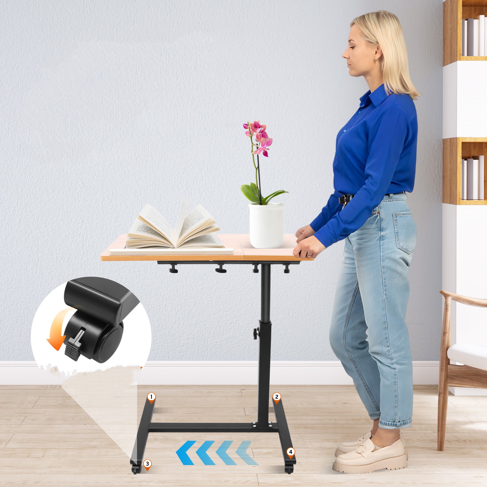 Mobile Laptop Table Adjustable - Tablet Lap Desk ulasan dan harga