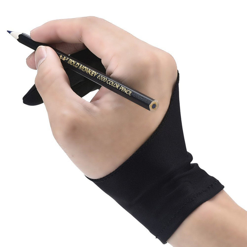 2Pcs Two Finger Drawing Gloves - Drawing Glove Artist ulasan dan harga