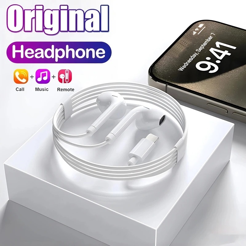 Original Headphones For Apple  - Wired Earphone Lightning ulasan dan harga