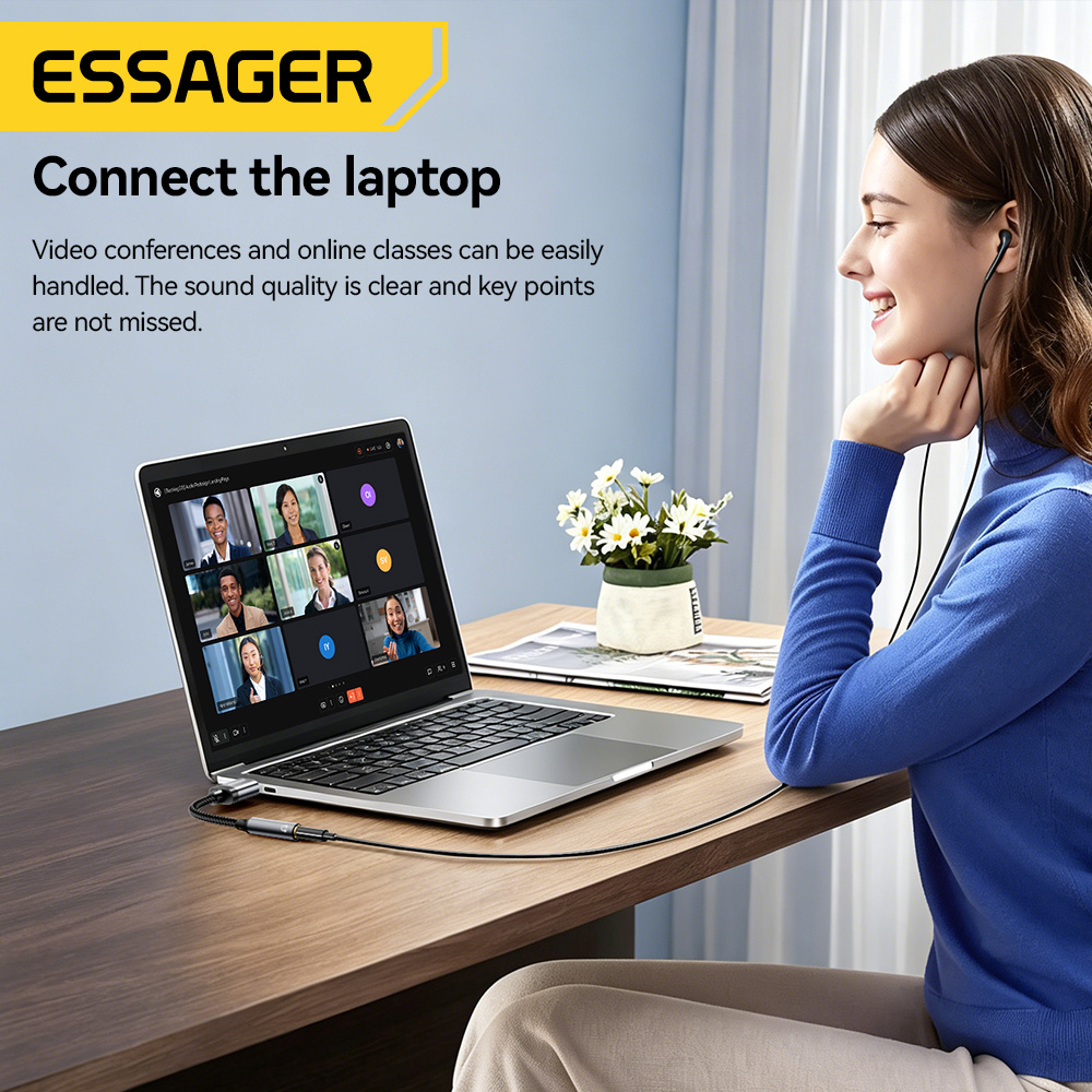 Essager USB To 3.5mm Audio Cab - Wired Earphone Lightning ulasan dan harga