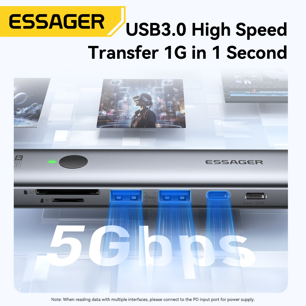 Essager USB C HUB 4K 7-in-1 Ty - Usb Hub Type C ulasan dan harga